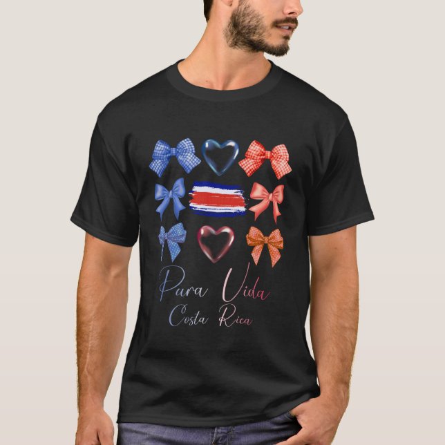 Pura Vida Costa Rica Bow Souvenir - Hispanic Herit T Shirt (Framsida)