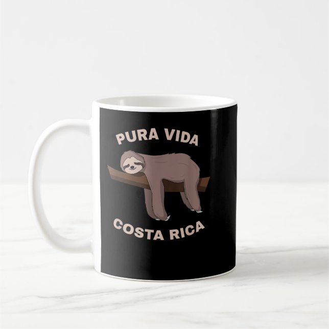 Pura Vida Costa Rica - Coola Costa Rica Sloth Kaffemugg (Vänster)