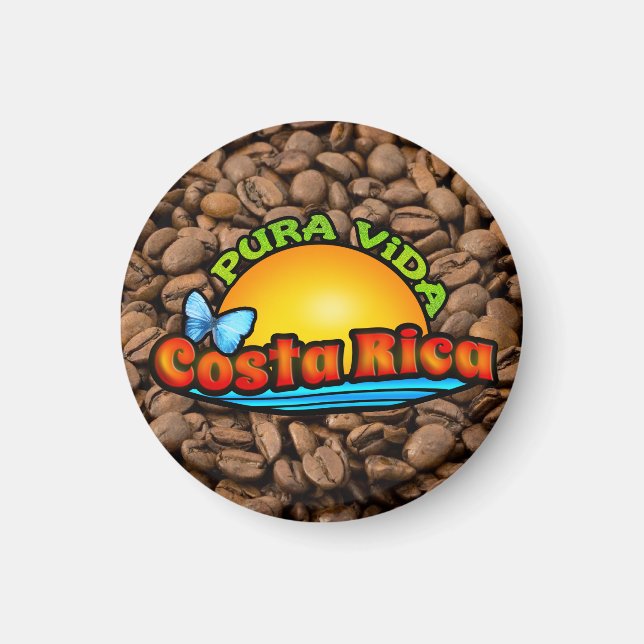 Pura Vida Costa Rica Magnet (Framsidan)