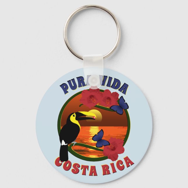 Pura Vida Costa Rica-mall Nyckelring (Framsida)