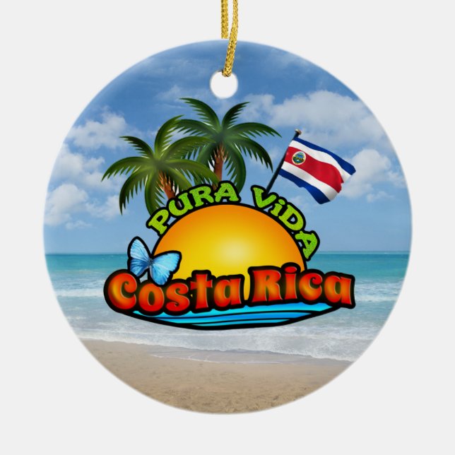 Pura Vida Costa Rica Ornament (Framsidan)