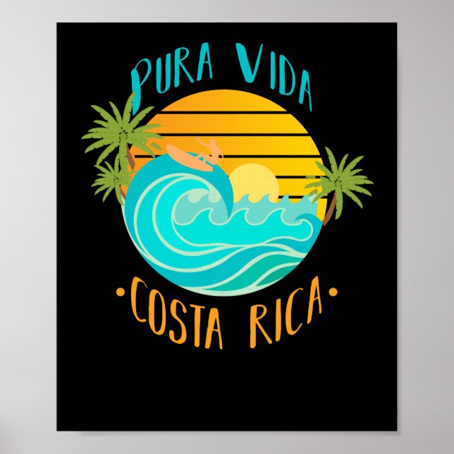 Pura Vida Costa Rica Poster (Framsidan)