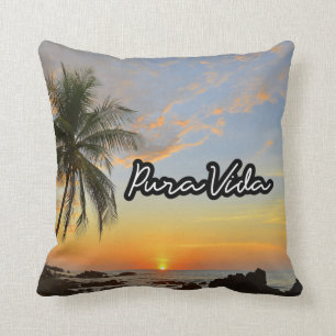 Pura Vida Costa Rica Sunset Beach Kudde