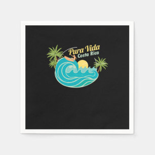 Pura Vida Costa Rica Vacationstränder Ocean Sailin Pappersservett