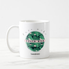 Pura Vida för Costa Rica djungellöv souvenir Kaffemugg