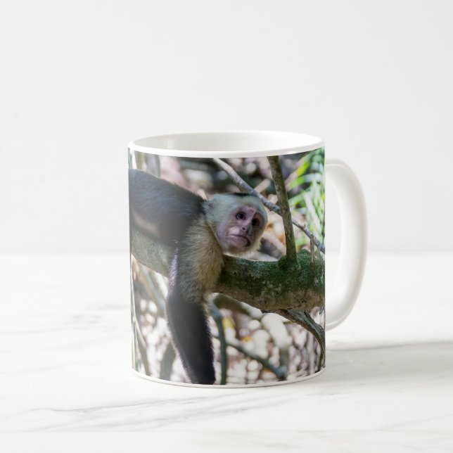 Pura vida for White head capuchin monkey Kaffemugg (Framsida höger)
