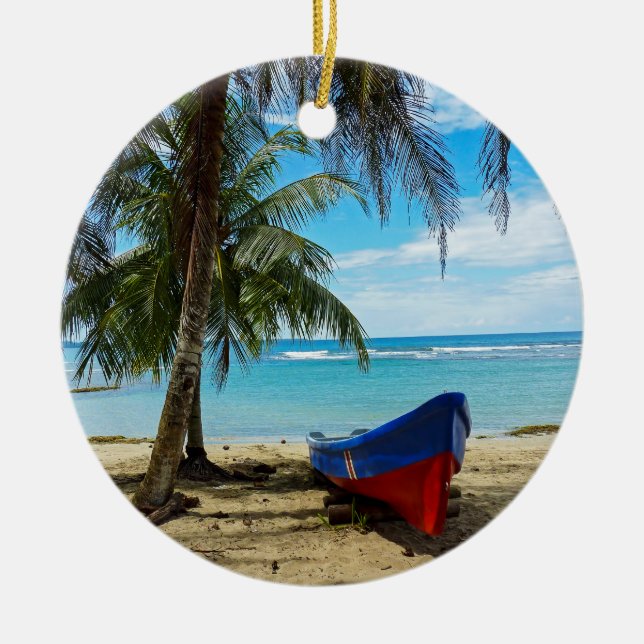 Pura Vida i Costa Rica - Centralamerika Julgransprydnad Keramik (Framsidan)