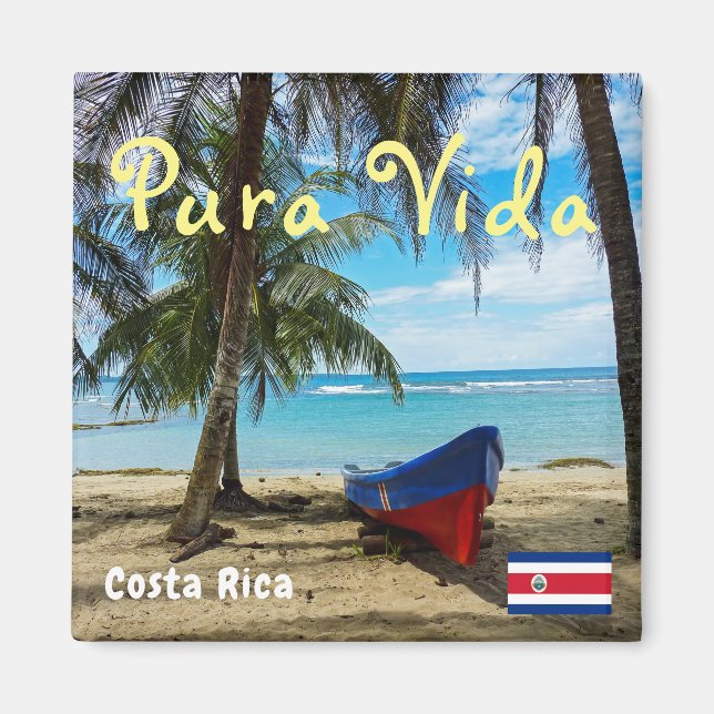 Pura Vida i Costa Rica - Centralamerika Magnet (Framsidan)