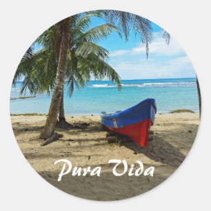 Pura Vida i Costa Rica - Centralamerika Runt Klistermärke