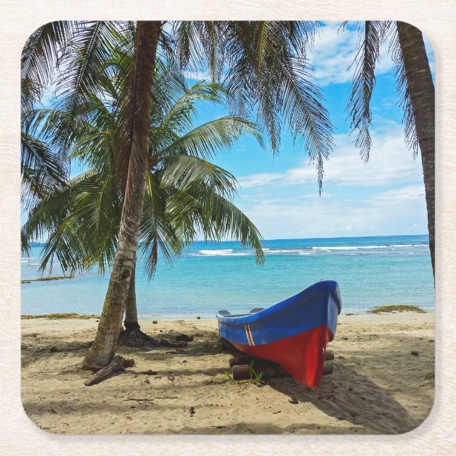 Pura Vida i Costa Rica - Centralamerika Underlägg Papper Kvadrat (Framsidan)