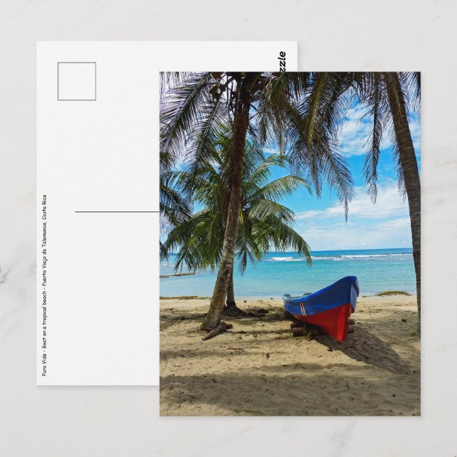 Pura Vida i Costa Rica - Centralamerika Vykort (Fram/baksida)