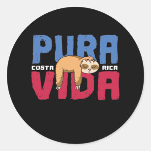 Pura Vida Sloth Runt Klistermärke