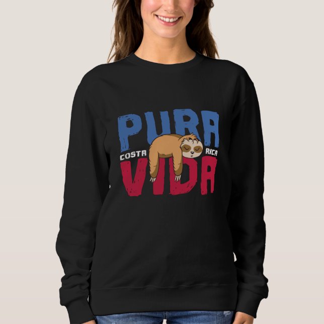 Pura Vida Sloth T Shirt (Framsida)