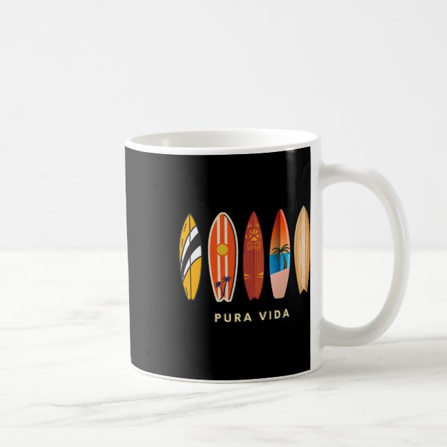 Pura Vida Surfboards Costa Rica Surfing  Kaffemugg (Höger)