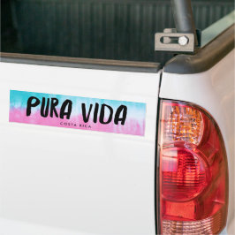 Pura Vida Tie Dye Costa Rica Bumper Sticker Bildekal