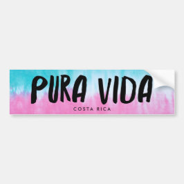 Pura Vida Tie Dye Costa Rica Bumper Sticker Bildekal