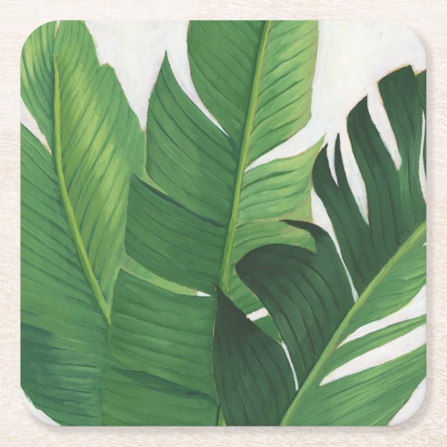 Pura Vida - Tropical Löv Underlägg Papper Kvadrat (Framsidan)