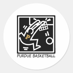 Purdue Basketball Dunk Runt Klistermärke