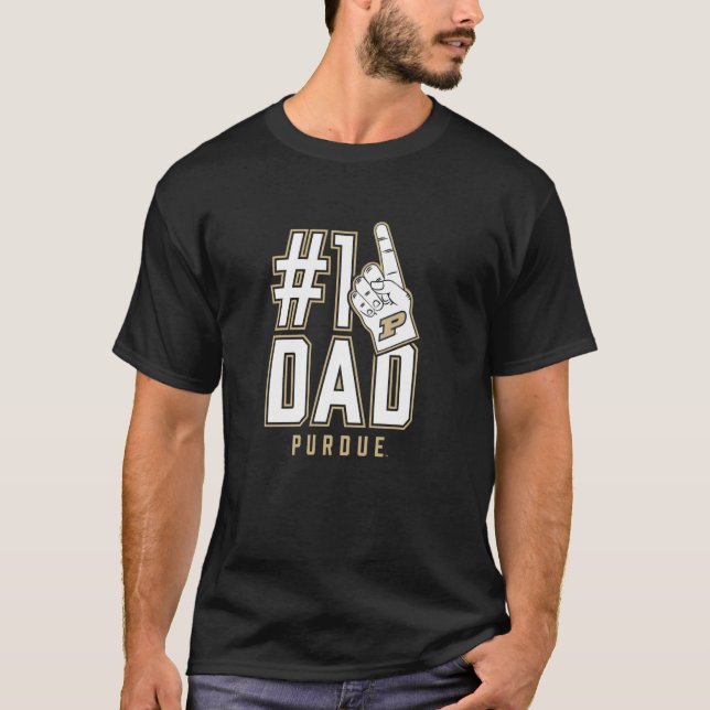 Purdue University Boilermakers #1 Dad T Shirt (Framsida)