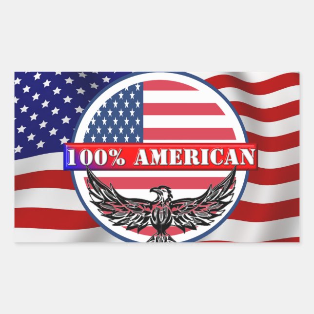 Pure American Rektangulärt Klistermärke (Framsida)