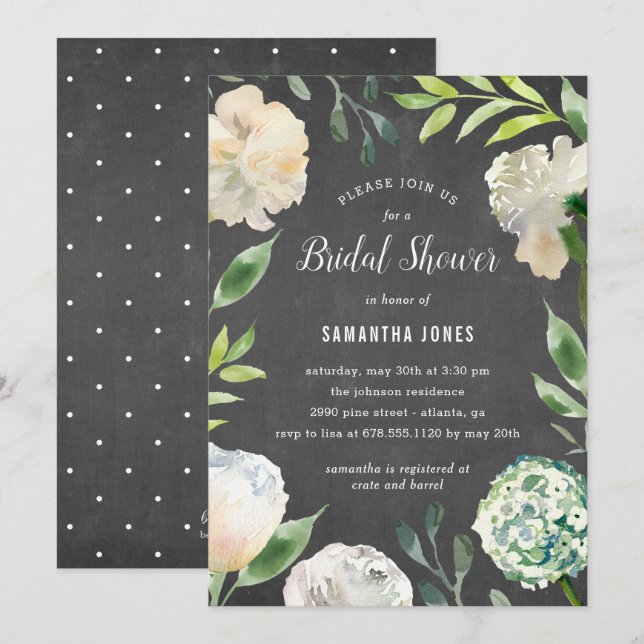 Pure Beauty Inbjudningskort för möhippan (Fram/baksida)