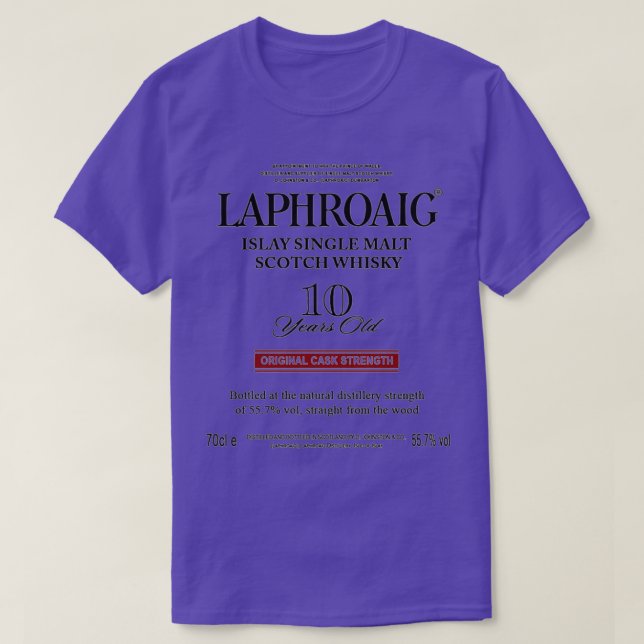 Pure Beer Laphroaig Scotch Whisky T Shirt (Design framsida)