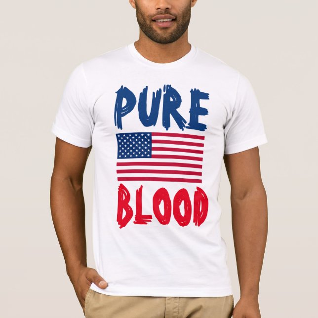 PURE BLOOD PATRIOT DAD (ANTI-VAX) T-Shirts (Framsida)