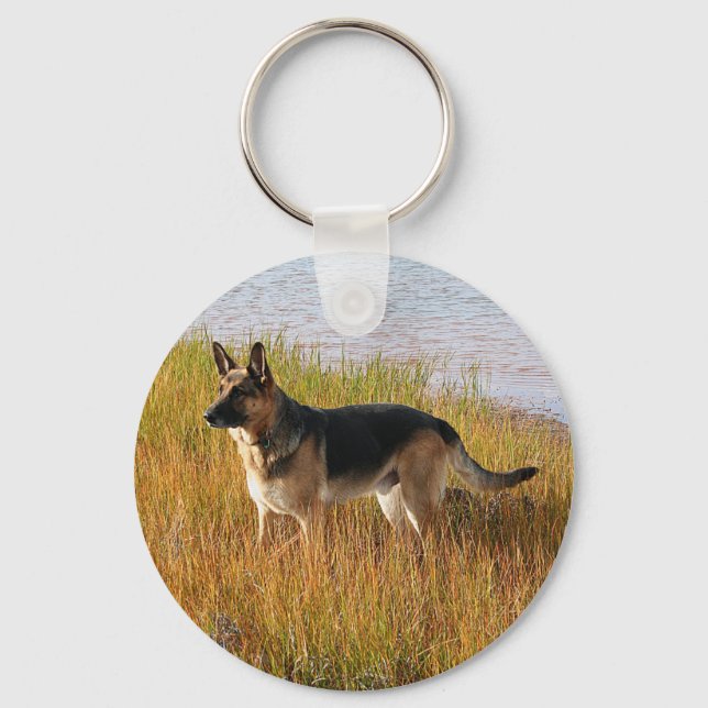 Pure Bred German Shepherd Photo on Nyckelring (Framsida)