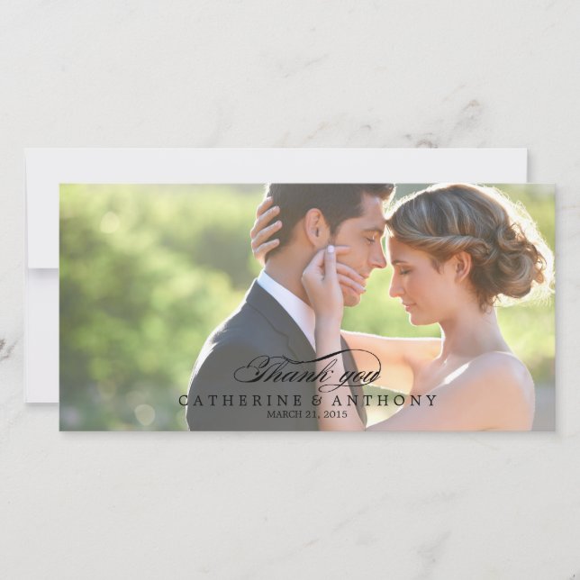 Pure Elegance Bröllop Tack - Black (Framsida)