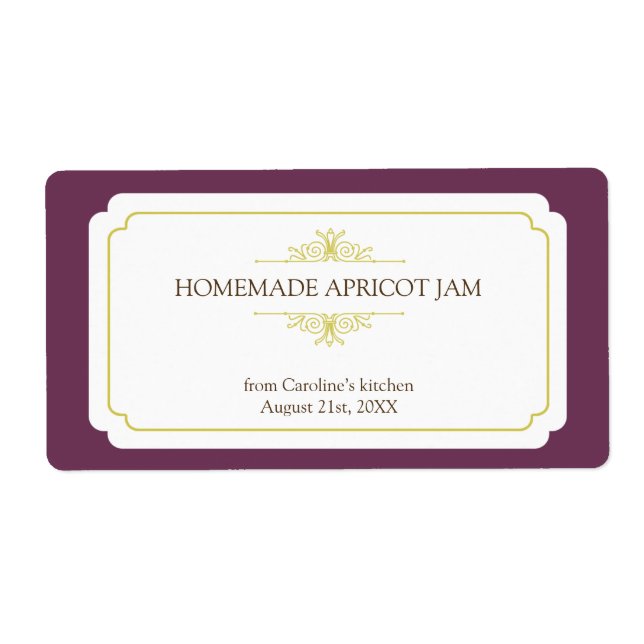 Pure elegance solid plum ram-köksmärken fraktsedel (Framsidan)