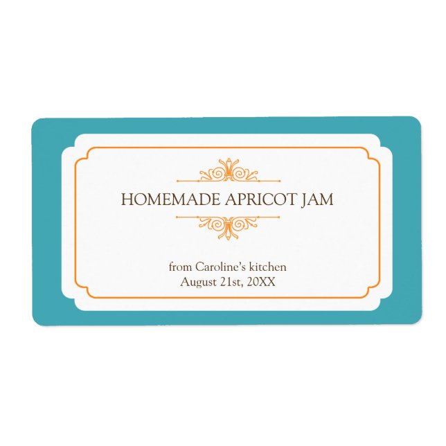 Pure elegance solid teal ram köksbrickor fraktsedel (Framsidan)