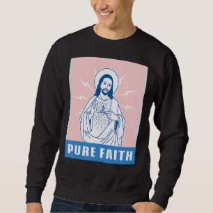 Pure Faith Jesus Kristi kyrka Religion katolik Lång Ärmad Tröja