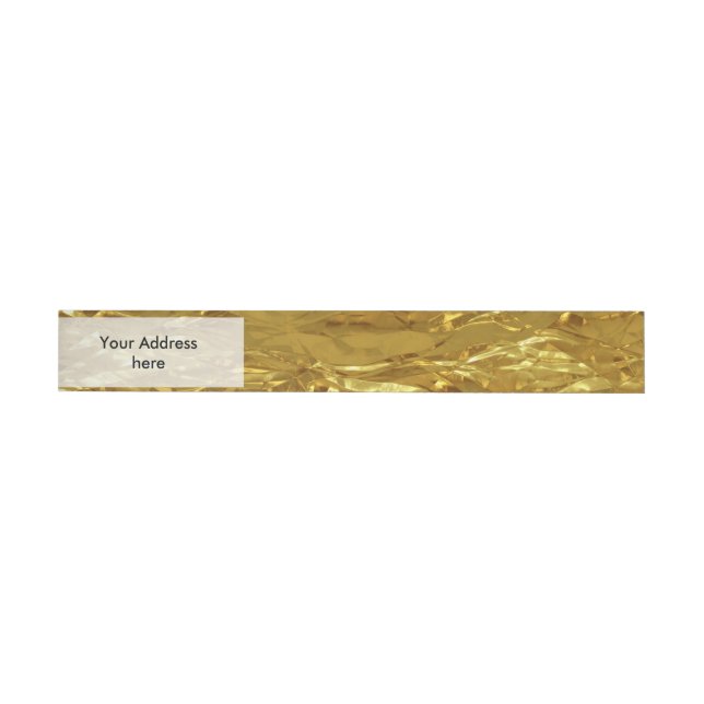 PURE GOLD FOIL Mönster + din text / foto Etikettband (Individuell)