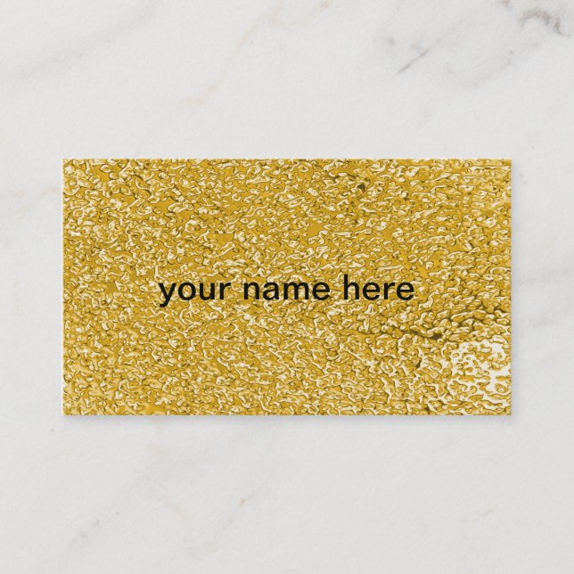 PURE GOLD Splatter Pattern + your text Visitkort (Framsida)