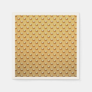 PURE GOLDEN PEARLS Mönster + din text / foto Pappersservett