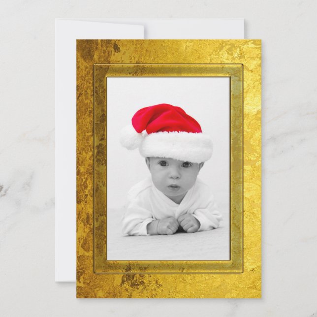 Pure Golden Photo Ram I + ditt foto och din text (Framsida)