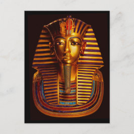 Pure Guld Burial Mask of Pharaoh Tutankhamun Vykort