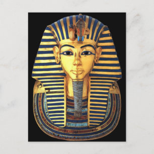 Pure Guld Burial Mask of Pharaoh Tutankhamun Vykort