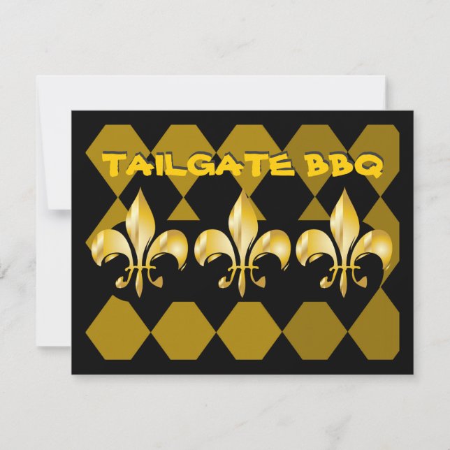 Pure Guld Fleur de Lis Inbjudningar (Framsida)