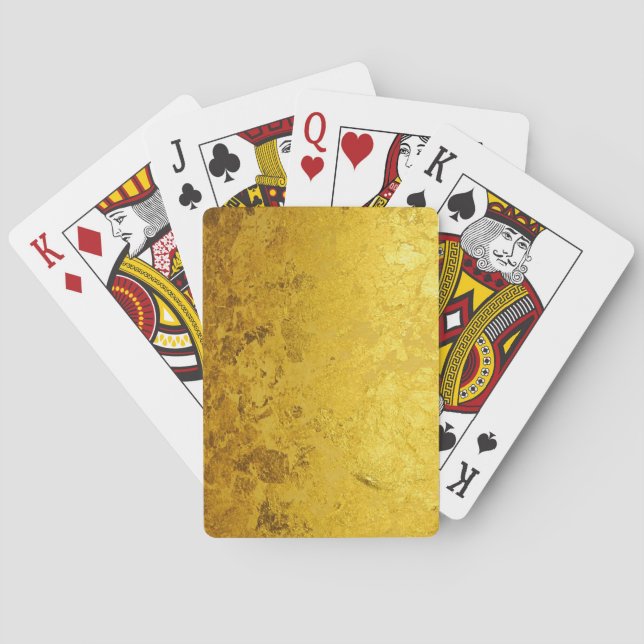 PURE GULD mönster/guld löv Casinokort (Baksidan)