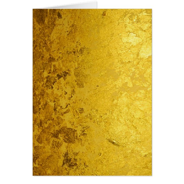 PURE GULD mönster/guld löv Hälsningskort (Framsidan)