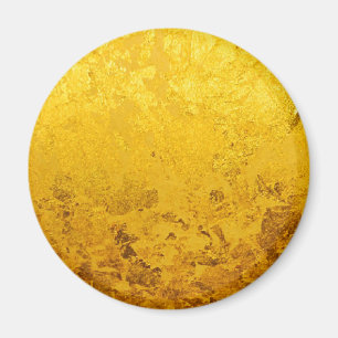 PURE GULD mönster/guld löv Magnet