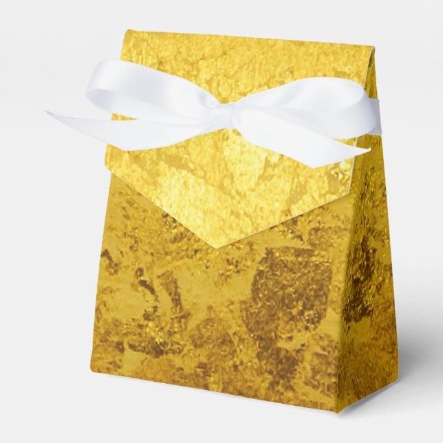 PURE GULD mönster/guld löv Presentaskar (Framsidan Sidan)