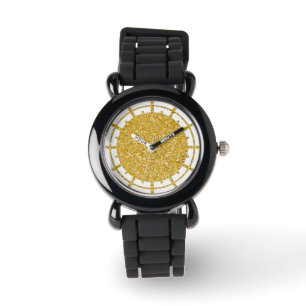 PURE GULD Splatter Mönster + din bild Armbandsur