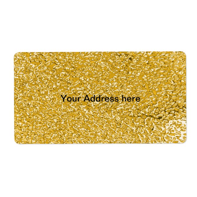 PURE GULD Splatter Mönster + din text Fraktsedel (Framsidan)