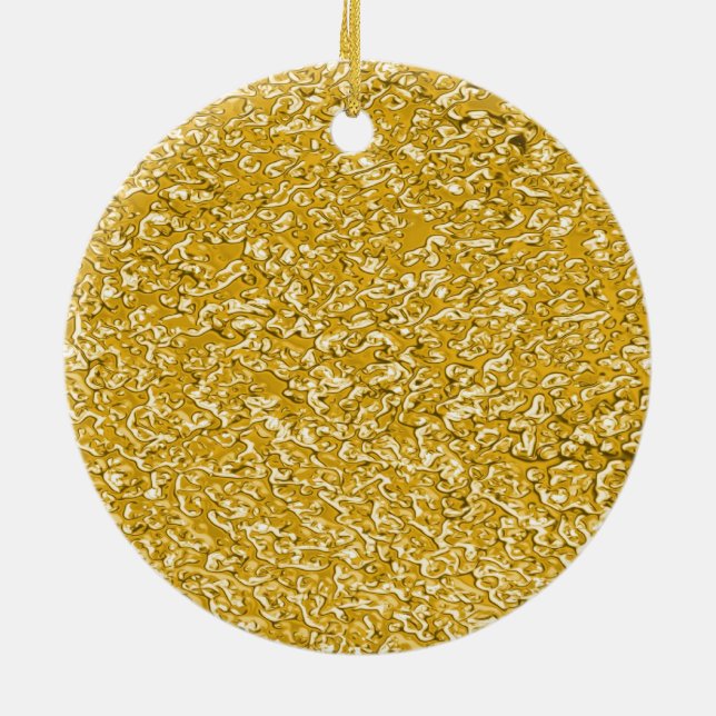 PURE GULD Splatter Mönster + text / foto Julgransprydnad Keramik (Baksidan)