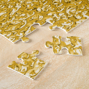 PURE GULD Splatter Mönster + text / foto Pussel