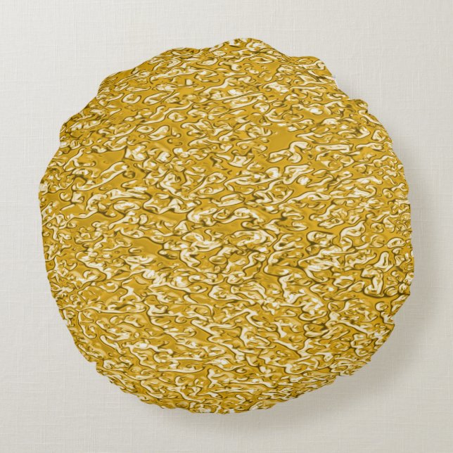 PURE GULD Splatter Mönster + text / foto Rund Kudde (Baksidan)