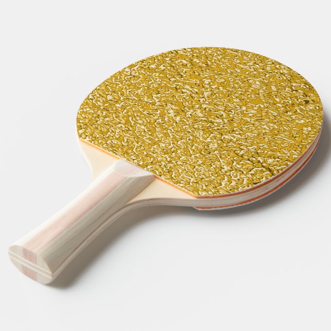 PURE GULD Splatter Sparkles + bild eller tecken Pingisracket (Frontvinkel)