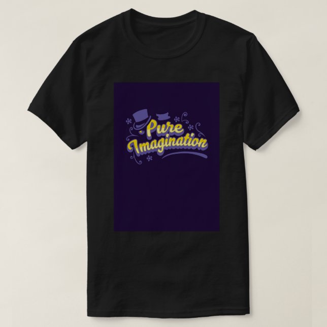 Pure Imagination - Willy Wonka Spiral bärbar dator T Shirt (Design framsida)
